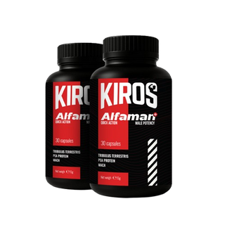 2 броя АЛФАМЕН+ бързи капсули за мъжка сила KIROS, 30 капсули