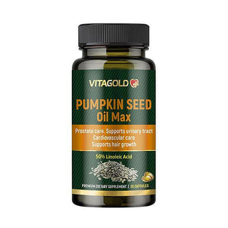 Масло от тиквено семе (Pumpkin Seed Oil Max) - за простатата, уринарния тракт, кръвното налягане, 30 капсули