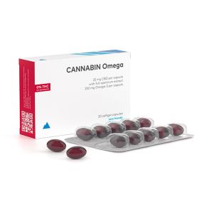 CANNABIN Omega, 500mg CBD - стандартизирани CBD меки гел капсули, 20 капсули